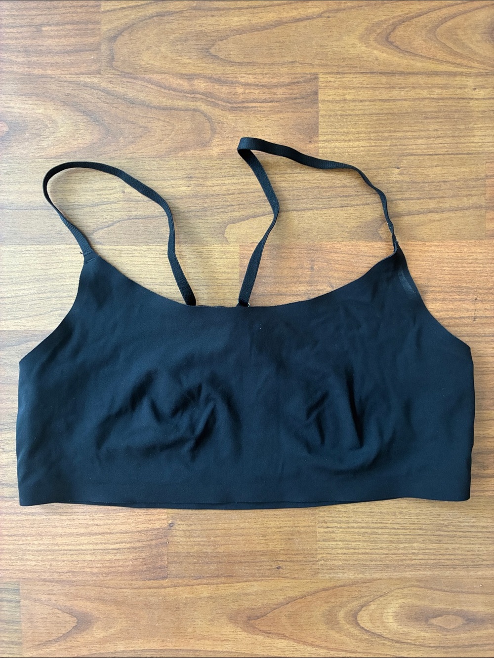 abercrombie kids Black Crop Bralette with Tie-Back Straps - Size 15/16